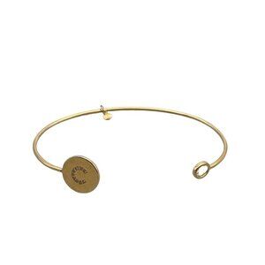 10k Plated Tai Monogram Rhinestone Cuff Bangle Bracelet